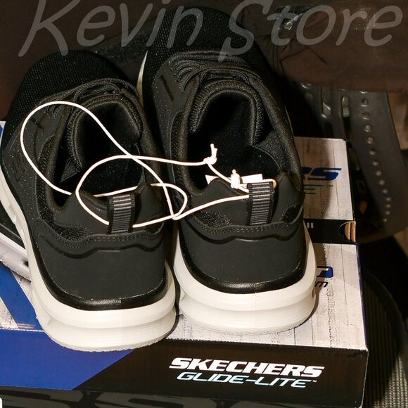 2 Pairs- Blue+Black- Skechers Men's Glide Lite Pacer Shoe. Price for 2. - Picture 11 of 14